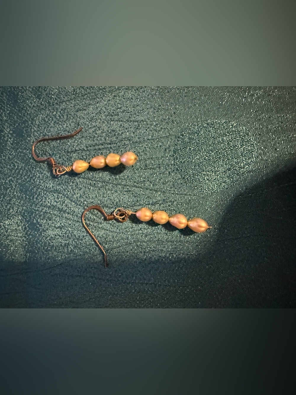 Delicate Pearl Drop Earrings - Gold-Tone